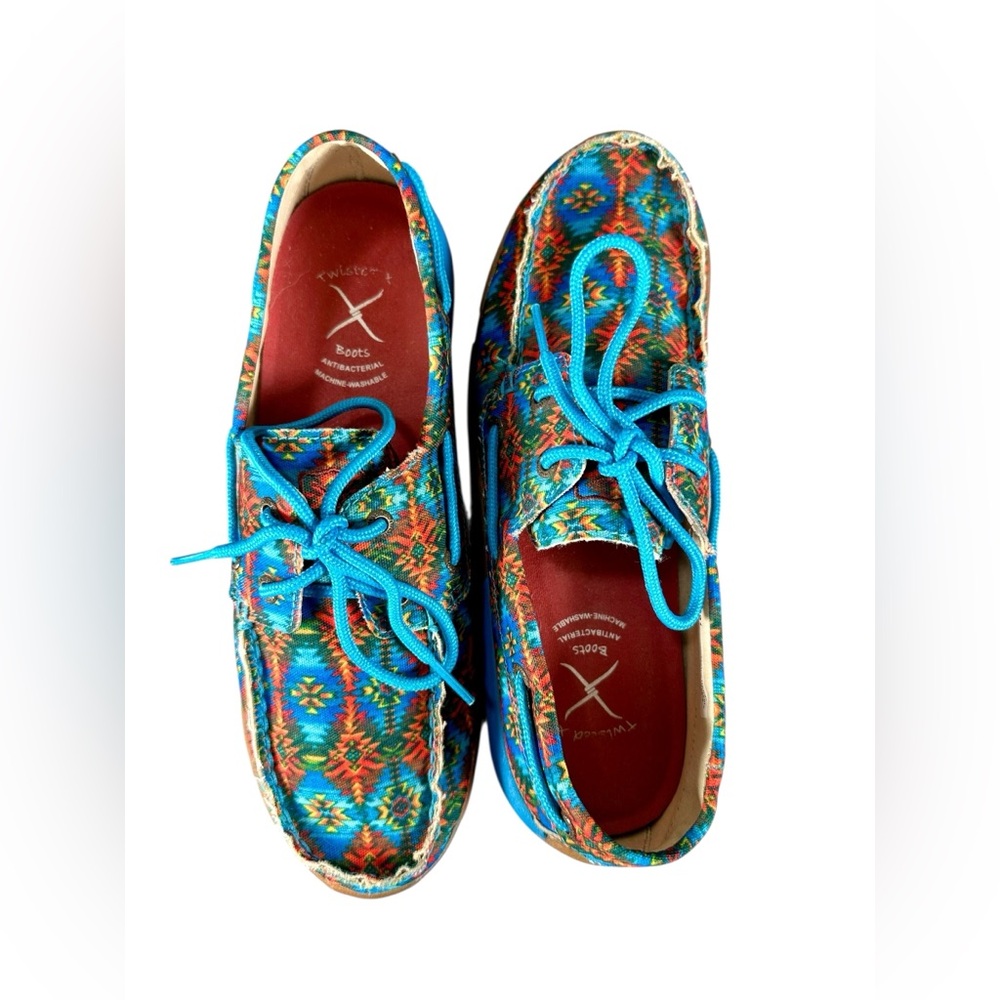 Twisted X Women’s Canvas Mocassin Moc Boat Shoes 8.5 M - Picture 14 of 16